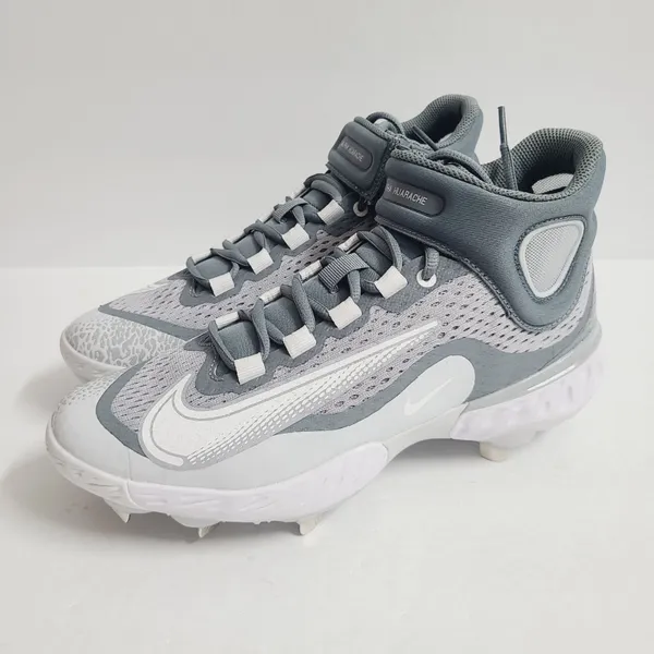 Nike Alpha Huarache Elite 4 Mid Baseball Cleats DJ6520-012 Size 8.5 Gray