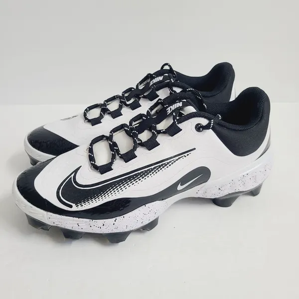 Nike Alpha Huarache Elite 4 Low MCS Baseball Cleats FD6255-108 Size 9 White