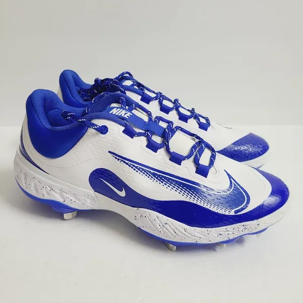 Nike Alpha Huarache Elite 4 Baseball Cleats FD2745-108 Size 11.5 White Blue