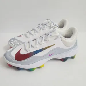 Nike Alpha Huarache Elite 4 Low MCS Baseball Cleats FQ7724-106 Size 12 White