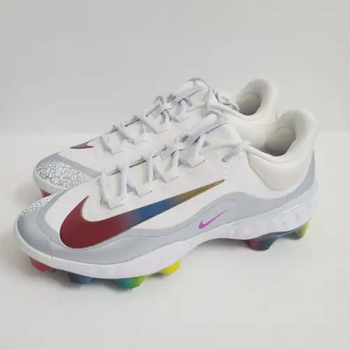 Nike Alpha Huarache Elite 4 Low MCS Baseball Cleats FQ7724-106 Size 12 White