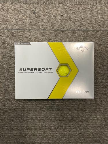 Used Callaway SUPER SOFT 12 Pack - Golf Balls Yellow 11614-S000225671