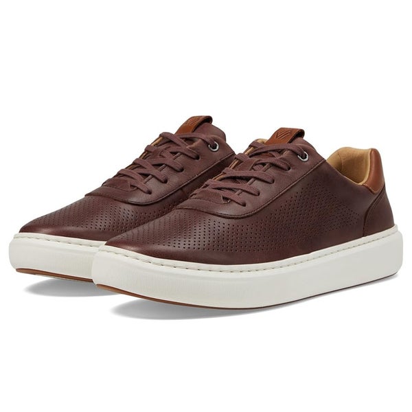 Johnston & Murphy Anders Perfed U-Throat Sneakers Men's US 12 Brown Shoes TZP619