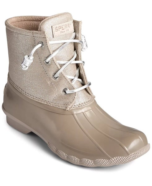 Sperry Saltwater Duck Bootie Women's 9.5 Dove Waterproof Round Toe Boots TZP593