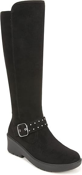 Bzees Brandy 2 Women's Black Round Toe Side Zip Knee High Riding Boots TZP610