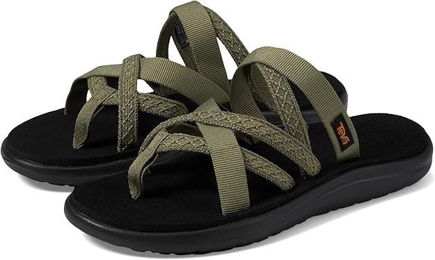 Teva Voya Zillesa Strappy Women's US 6 Mahani Burnt Olive Slip On Sandals TLW719