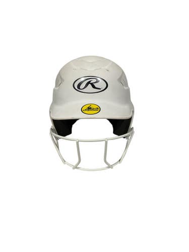 Used Rawlings BATTING HELMET Batting Helmet w/Mask White SM 11847-S000031255