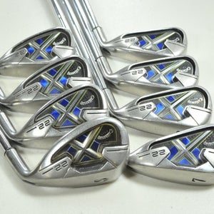 Callaway X-22 4-PW,SW Iron Set Right Uniflex Steel  # 205140