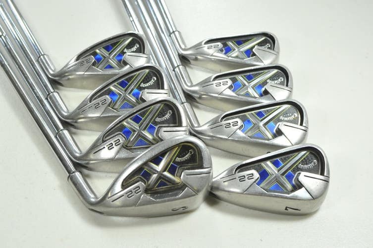 Callaway X-22 4-PW,SW Iron Set Right Uniflex Steel  # 205140