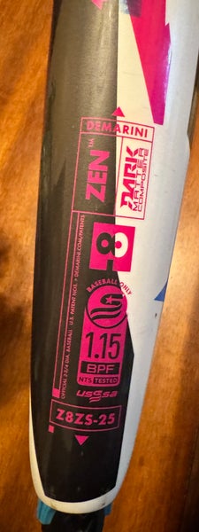 2024 DeMarini CF Zen Composite USSSA Certified Bat (-8) 22 oz 30" (Used)