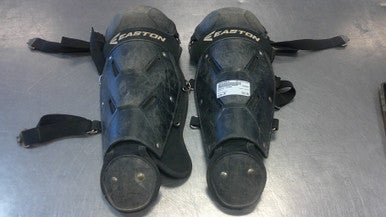 Used Easton SHINS Catchers Leg Guards Black Junior 11339-S000196648