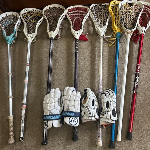 Lacrosse stick bundle and new gloves! (Gait ice, EVO X, etc)