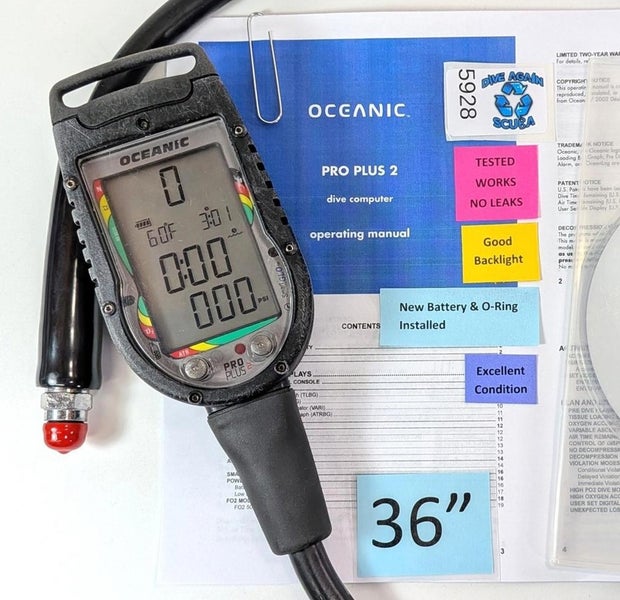 Oceanic Pro Plus 2 SCUBA Dive Air Integrated Computer Air & Nitrox NICE!!  #5928