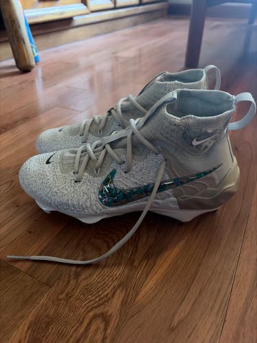 White & Green Men’s Size M 8.0 (W 9.0) Nike Alpha Huarache NXT 2023 All Star Game Cleats