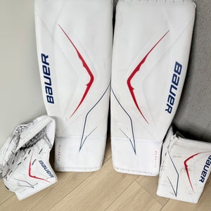 Large 2025 Bauer Vapor Flylite Goalie Pads NHL Pro Stock (Used)