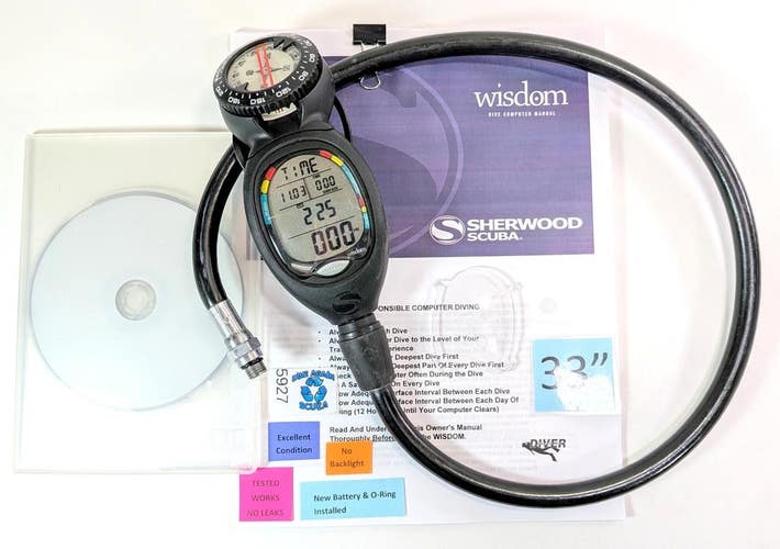 Sherwood WISDOM Air Integrated Scuba Dive Computer Air & Nitrox EXCELLENT! #5927