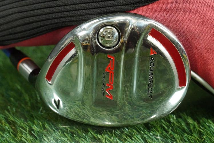 ADAMS RPM 7 WOOD FAIRWAY LOW PROFILE PRO LAUNCH BLUE 75-R REGULAR RH & HEADCOVER