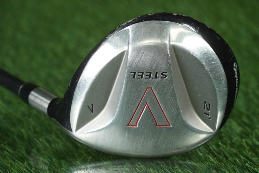 TAYLORMADE V STEEL 21 7 WOOD FAIRWAY M.A.S. 2 ULTRALITE REGULAR GRAPHITE RH