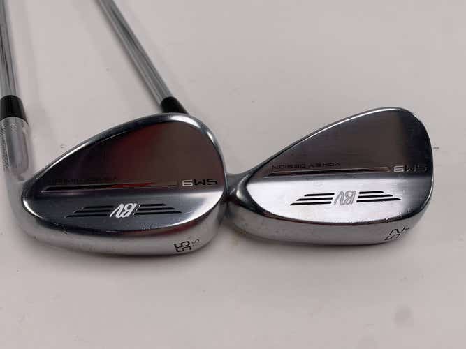 Titleist Vokey SM9 Tour Chrome Wedge Set 52* 8 | 56* 10 Wedge Steel Mens RH