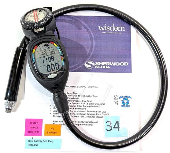 Sherwood WISDOM Air Integrated Scuba Dive Computer Air & Nitrox #5930