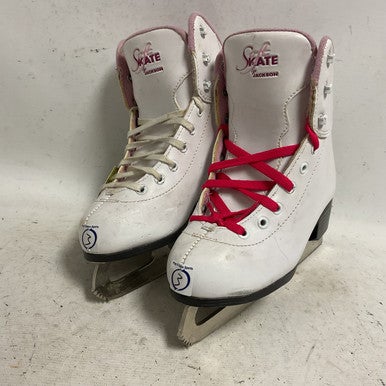 Used Jackson SOFT SKATE Girls Softboot Skate White Junior 03 11855-S000195086