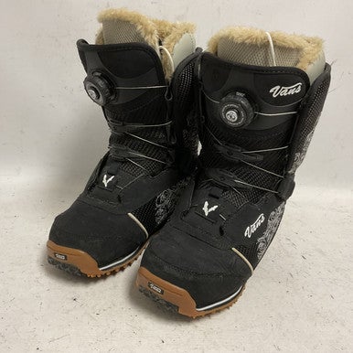 Used Vans KIRA Womens Snowboard Boots Black Senior 6 11855-S000195026