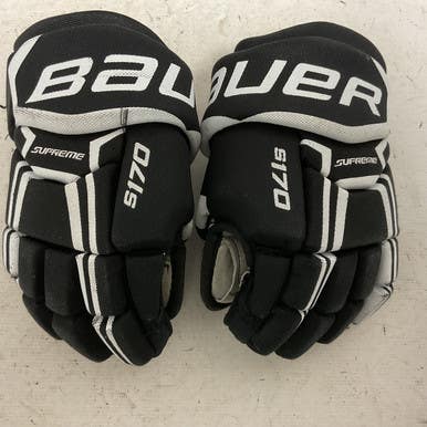 Used Bauer SUPREME S170 Youth Gloves Black 9" 11855-S000195019