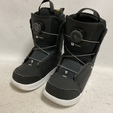 Used Salomon PROJECT BOA Boys Snowboard Boots Black Junior 03 11855-S000195000
