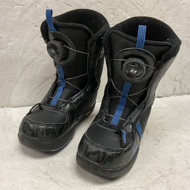 Used K2 MINI TURBO BOA Boys Snowboard Boots Black And Navy Blue Junior 01 11855-S000194961