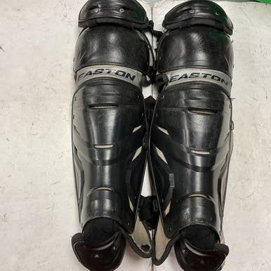 Used Easton PRO-X Catchers Leg Guards Black Adult 11855-S000194936