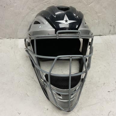 Used All Star MVP2500-1 Catchers Helmet w/Mask Navy Blue One Size 11855-S000194932