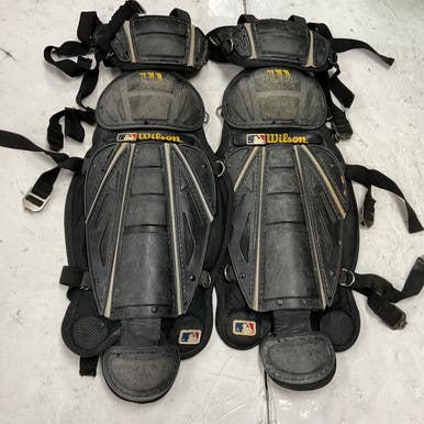 Used Wilson Catchers Leg Guards Black Junior 11855-S000194934