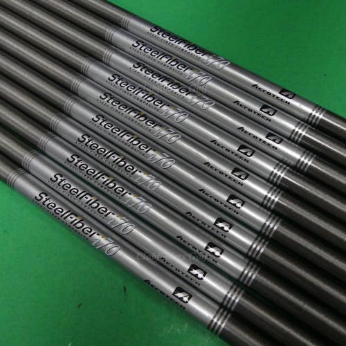 AeroTech SteelFiber i70 .370 Regular Flex Pulled Composite Iron Shafts SET OF 10