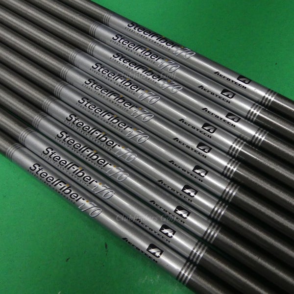 AeroTech SteelFiber i70 .370 Regular Flex Pulled Composite Iron Shafts SET OF 10