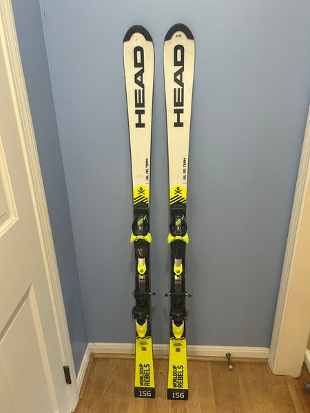 Unisex HEAD World Cup Rebels i.SL Team 156 cm All Mountain Skis With Bindings Max Din 11 (Used)