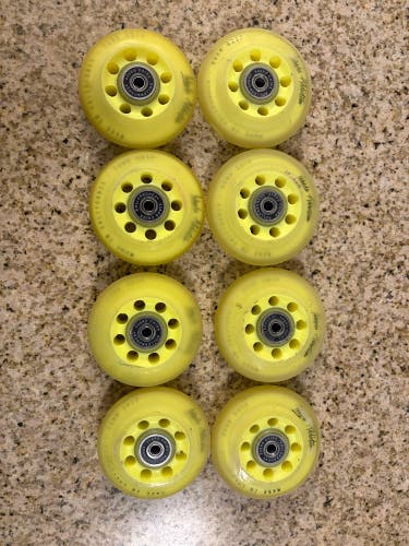 labeda addiction inline hockey Wheels (Used) hi Lo 80 76 mm with bearing spacers