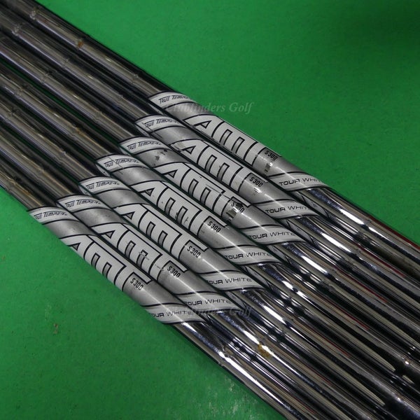 True Temper AMT Tour White S300 .355 Stiff Pulled Steel Iron Shafts SET OF 7
