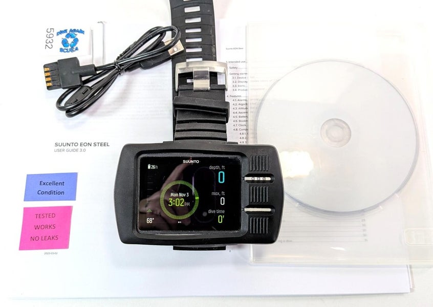 SUUNTO OLED Eon Steel Scuba Dive Computer Wireless, Bluetooth, Tri-mix, Compass