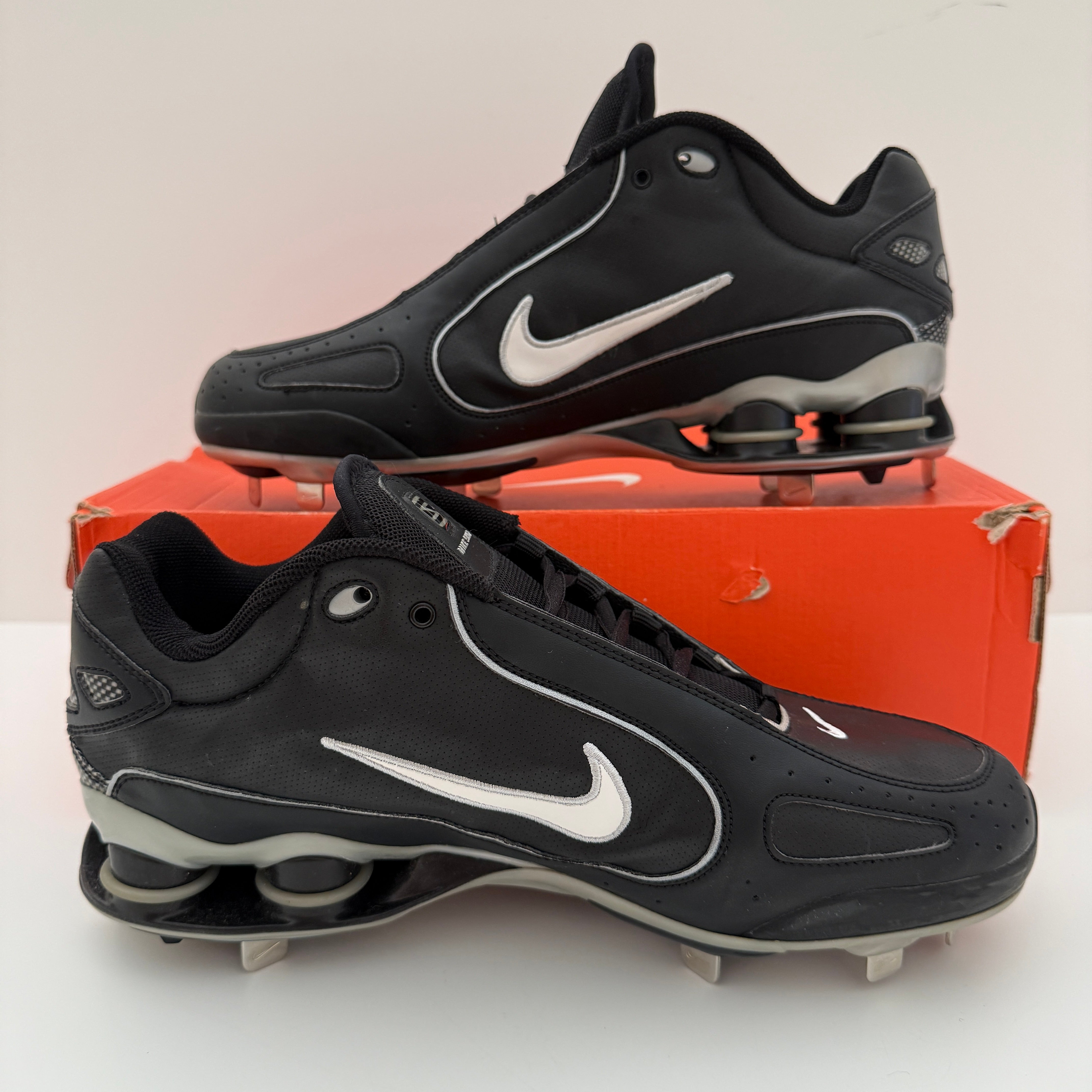 Size 10.5) Nike Shox Monster Metal Baseball Cleats 