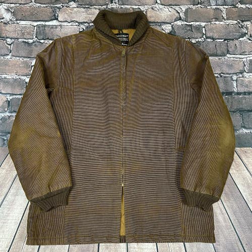 Vintage Penneys Towncraft Car Club Clicker Style Corduroy Fur Lined Jacket Sz L