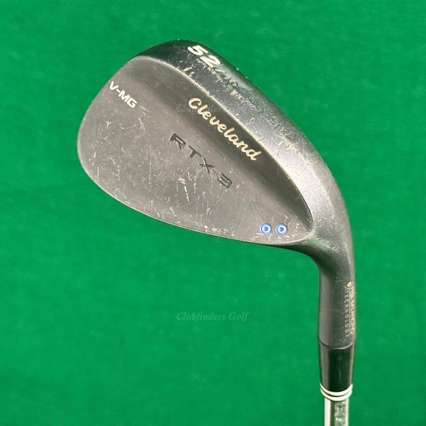 Cleveland RTX-3 V-MG Black Satin 52-10 52 Gap Wedge Stepped Steel Wedge Flex