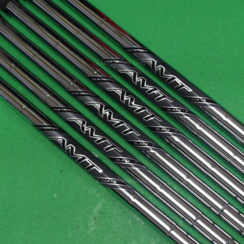 True Temper AMT Black G2 .355 Stiff Pulled Steel Iron Shafts SET OF 6