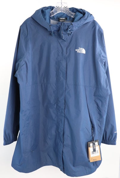 The North Face Antora Parka Jacket Women's Plus 2XL Blue Waterproof Full Zip
