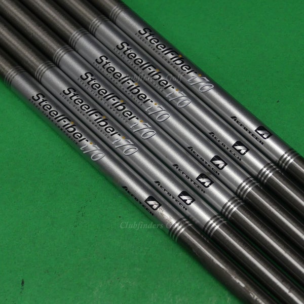 AeroTech SteelFiber i70 .370 Regular Flex Pulled Composite Iron Shafts SET OF 6