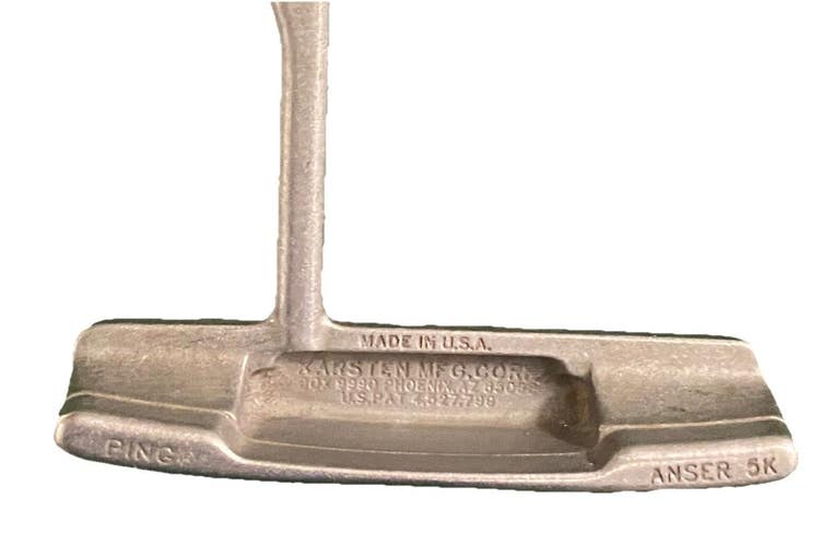 Ping Karsten Anser 5K Stainless Putter 35.5" Steel With Label & Factory Grip RH