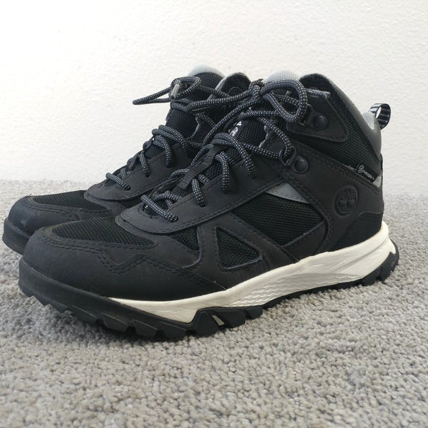 Timberland Lincoln Peak Mid Waterproof Boots Boys Size 5 Shoes Black Lace Up