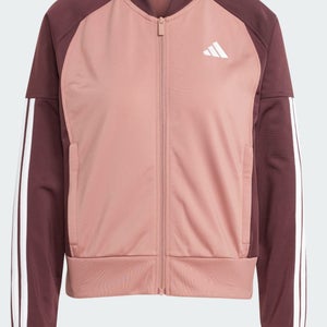 Adidas Tricot 3 Stripes Track Top Warm Clay / Aurora Rub Women's Medium NWT