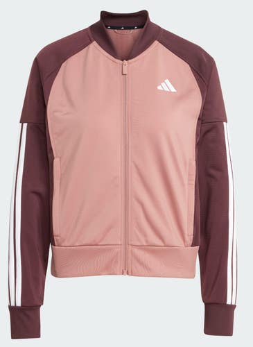 Adidas Tricot 3 Stripes Track Top Warm Clay / Aurora Rub Women's Medium NWT