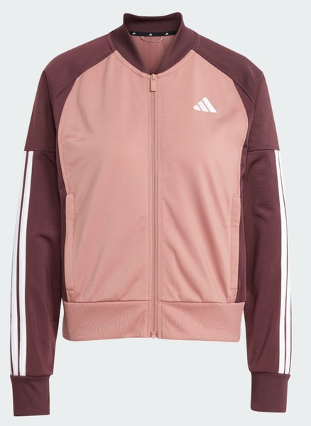Adidas Tricot 3 Stripes Track Top Warm Clay / Aurora Rub Women's Medium NWT