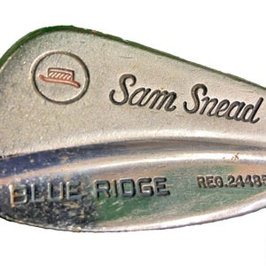 Sam Snead Blue Ridge 9 Iron Hat Stamp RH Men's Stiff Steel Leather Grip 35 In